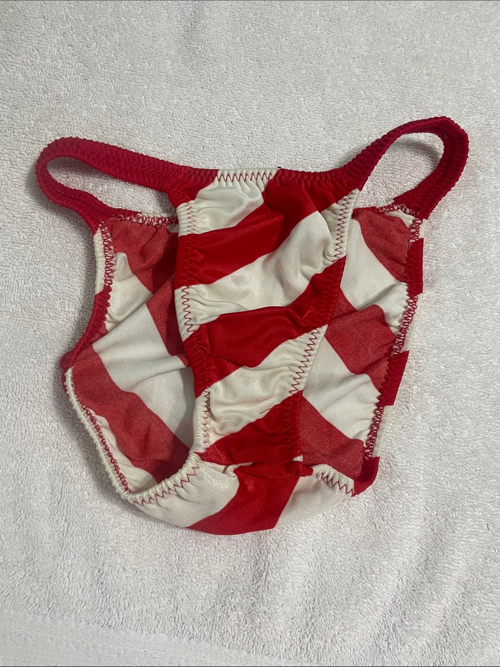 Red & White Striped Women’s Bikini Bottom